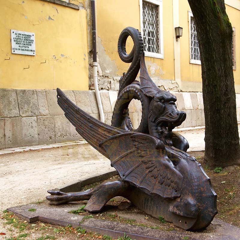 Large Outdoor Garden Life Size Bronze Brass Dragon Sculpture