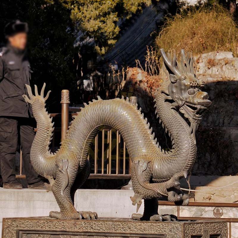 Custom Life Size Chinese Dragon Bronze Statue Sculpture