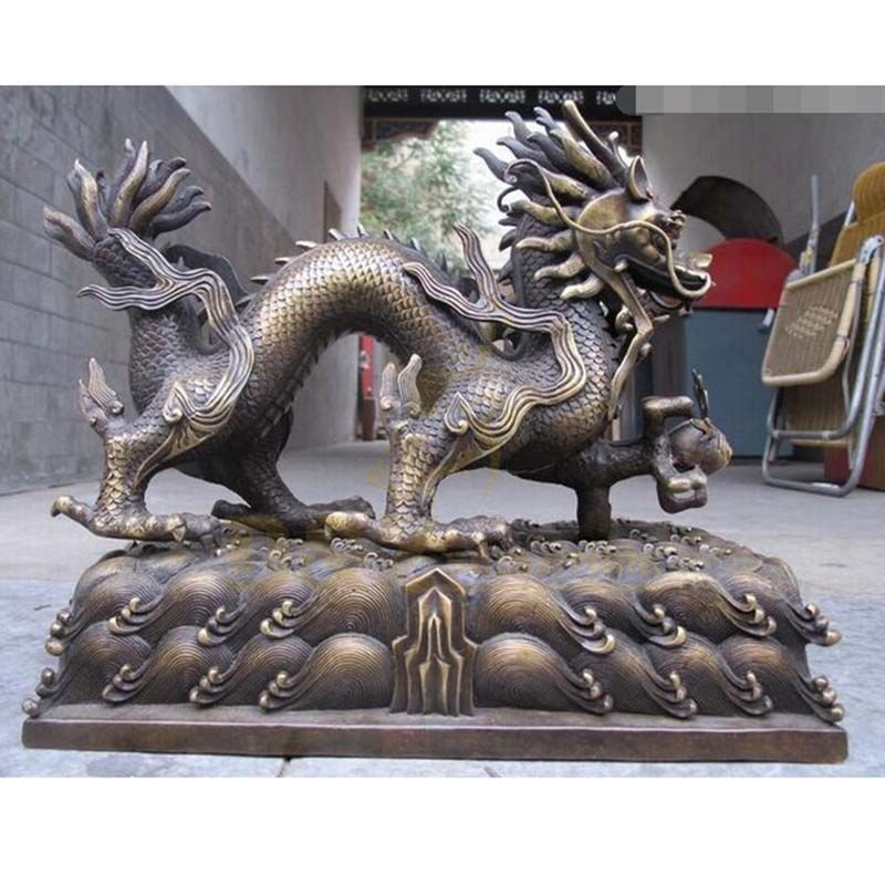 Brass Dragon statue Chinese Bronze Dragon Sculpture