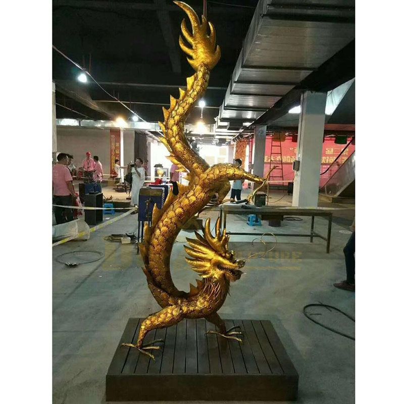 Outdoor Garden Decoration Bronze Dragon Statue