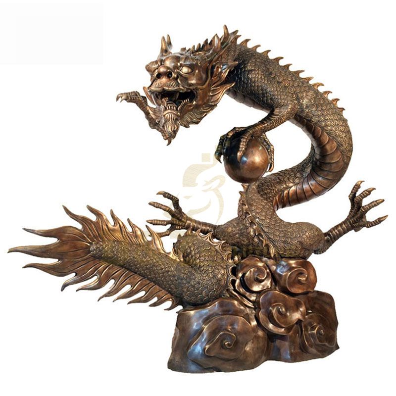 High Quality Casting Antique Bronze Dragon Sculpture
