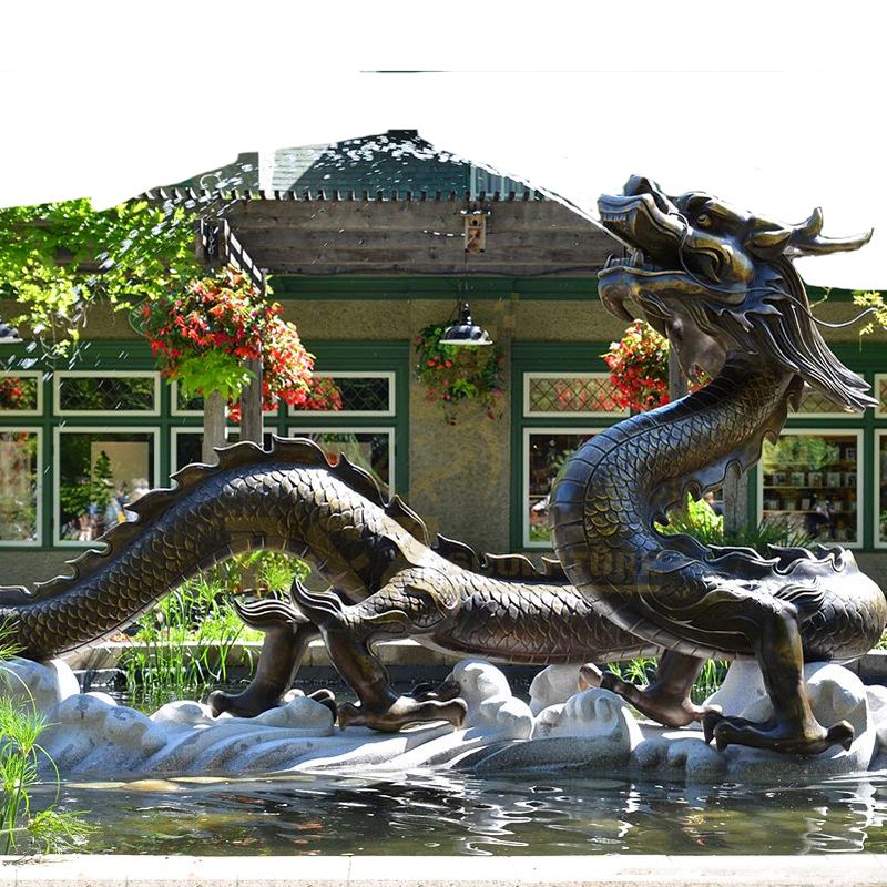 Large Outdoor Bronze Dragon Fountain Sculptures