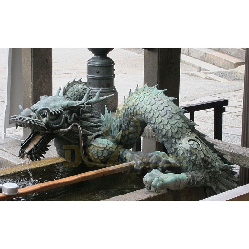 Decoration Classical Metal Chinese Dragon Sculpture With Fountain