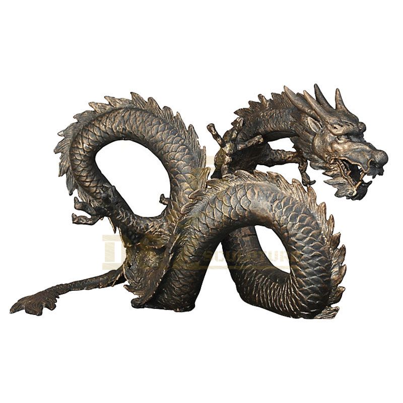 Western Classical Outdoor Decoration Bronze Dragon Statue