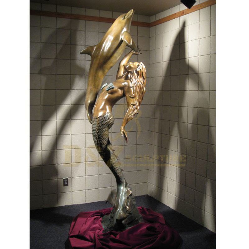 Decorative Bronze Customized Design Dolphin Sculpture