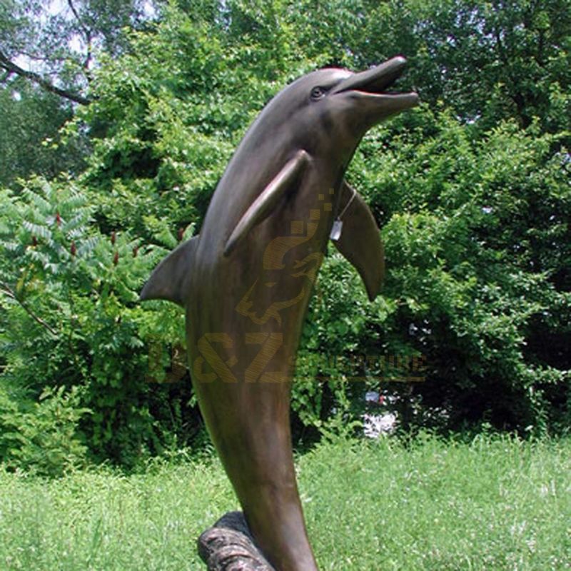 Large Garden Decor Fountains Bronze Dolphin Water Fountain Sculpture