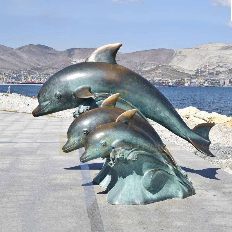 Decorative Bronze Customized Design Dolphin Sculpture