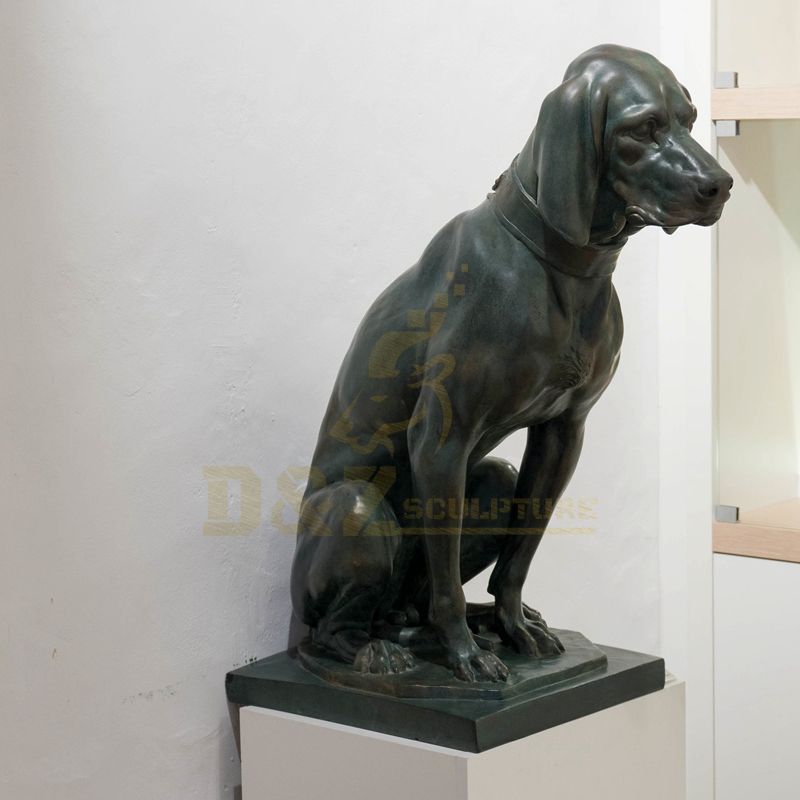 Bronze Hunting Dog Statue Brass Bronze Dog Sculpture