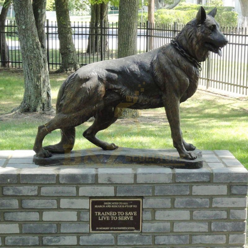 Outdoor Decoration Life Size Bronze Dog Sculpture For Sale