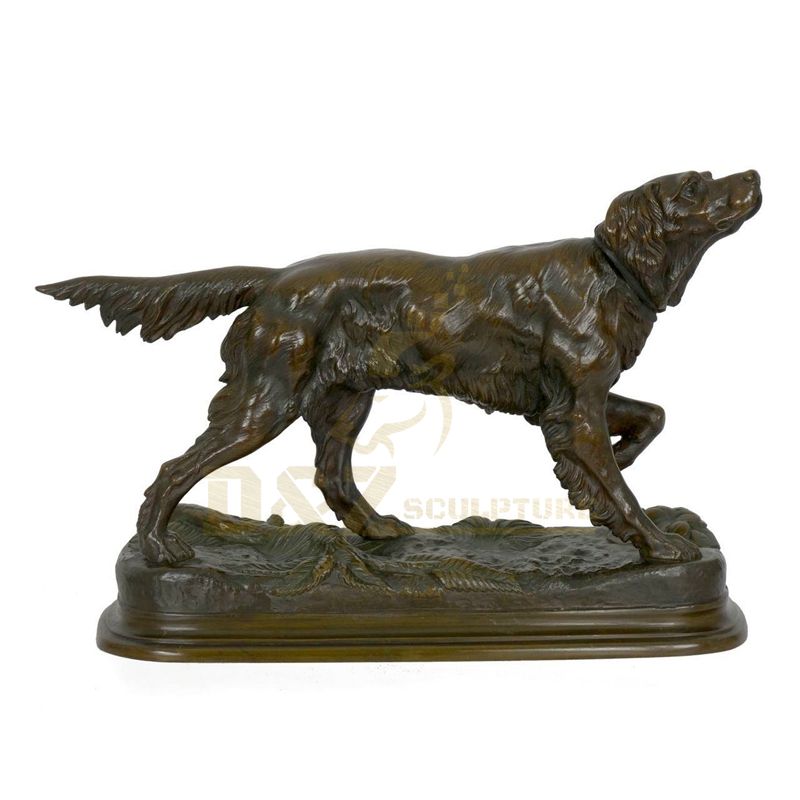 Customized Life Size Bronze Dog Statue Outdoor Copper Animal Sculpture