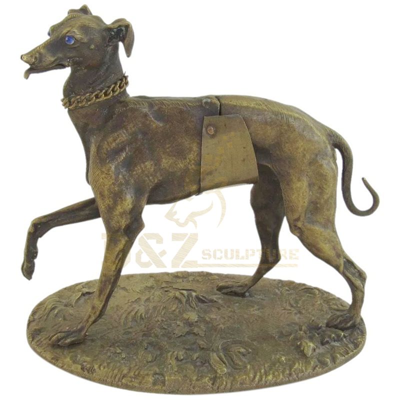 Large Garden Brass Dog Sculpture For Public