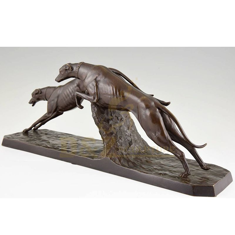 Casting Brass Animal Sculpture Bronze Abstract Dogs Statue