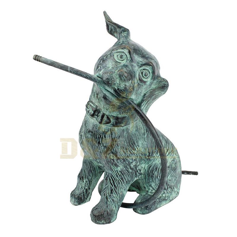 Life Size Garden Animal Brass Puppy Bronze Dog Statue Sculpture