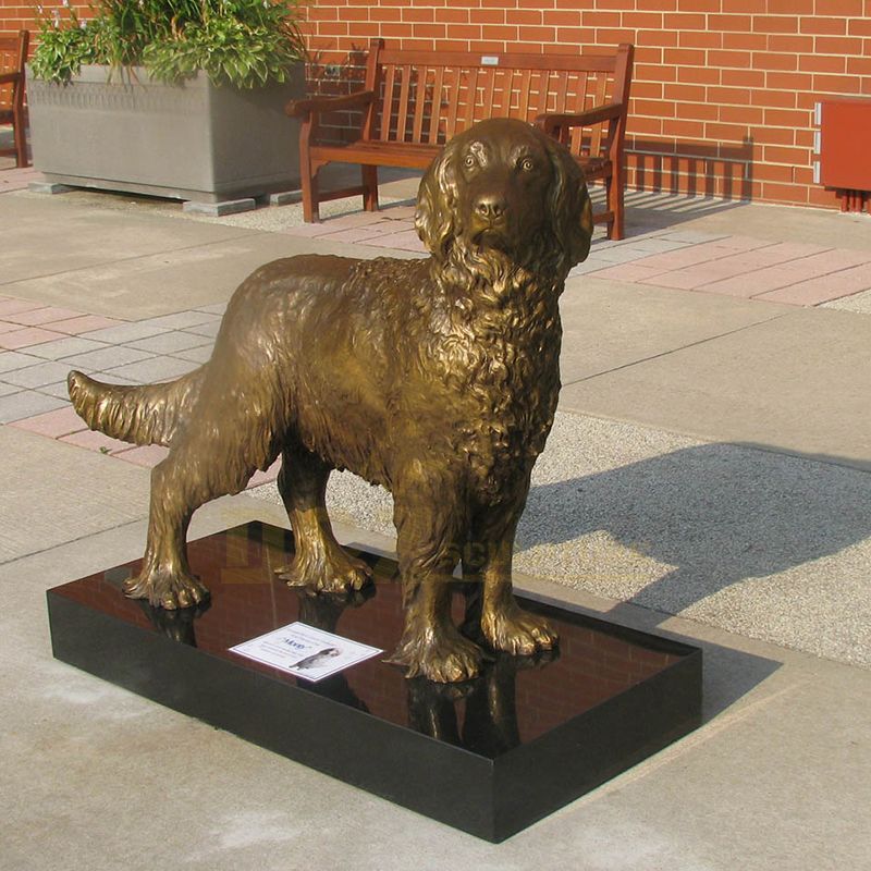 Garden Decor Life Size Bronze Dog Sculpture