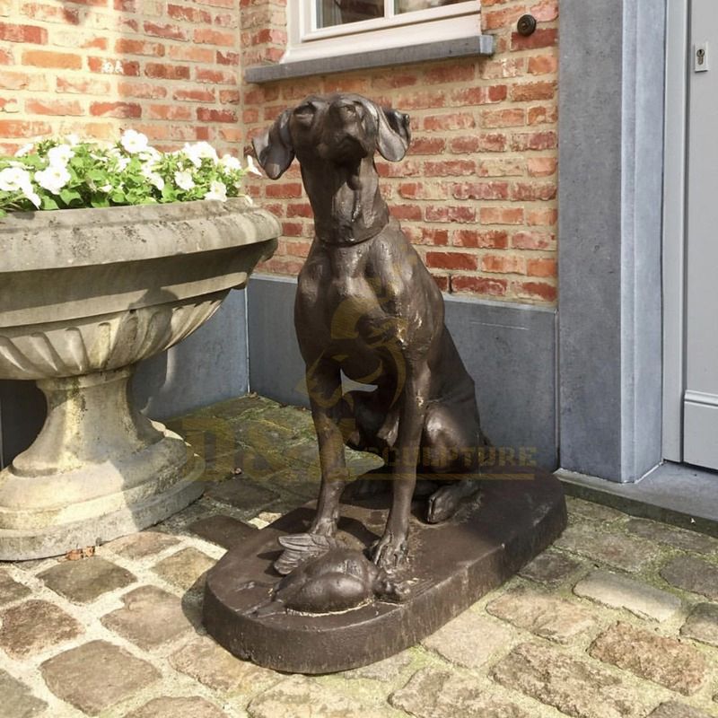 Outdoor Decor Popular Cast Brass Dog Sculpture