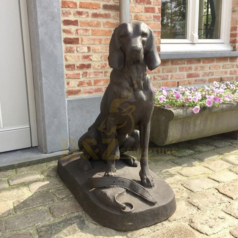 Outdoor Decoration Life Size Brass Bronze Dog Sculpture for Sale