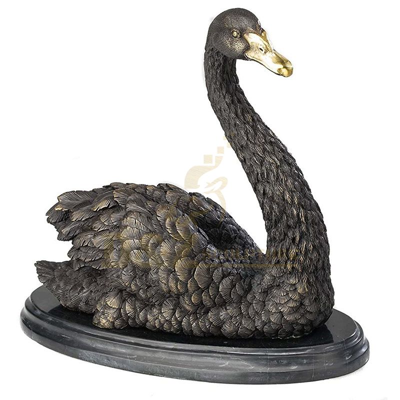 Hot Selling Desk Decoration Bronze Birds Bronze Swan Sculpture