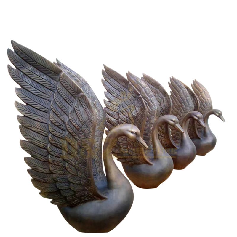 China Hot Sale Brass Swan Sculpture for High Quality