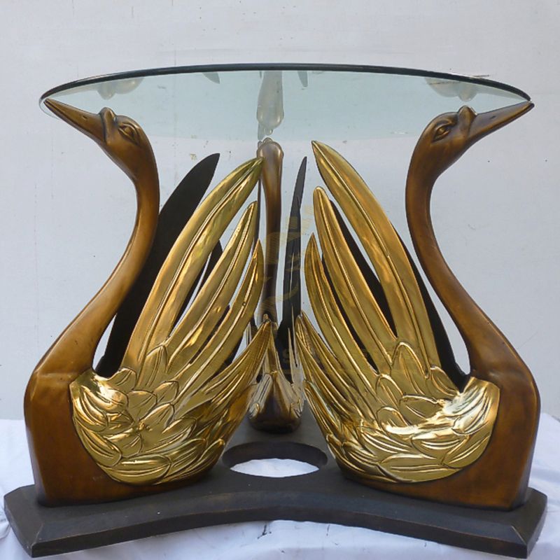 Hot Selling Desk Bronze Birds Bronze Swan Sculpture