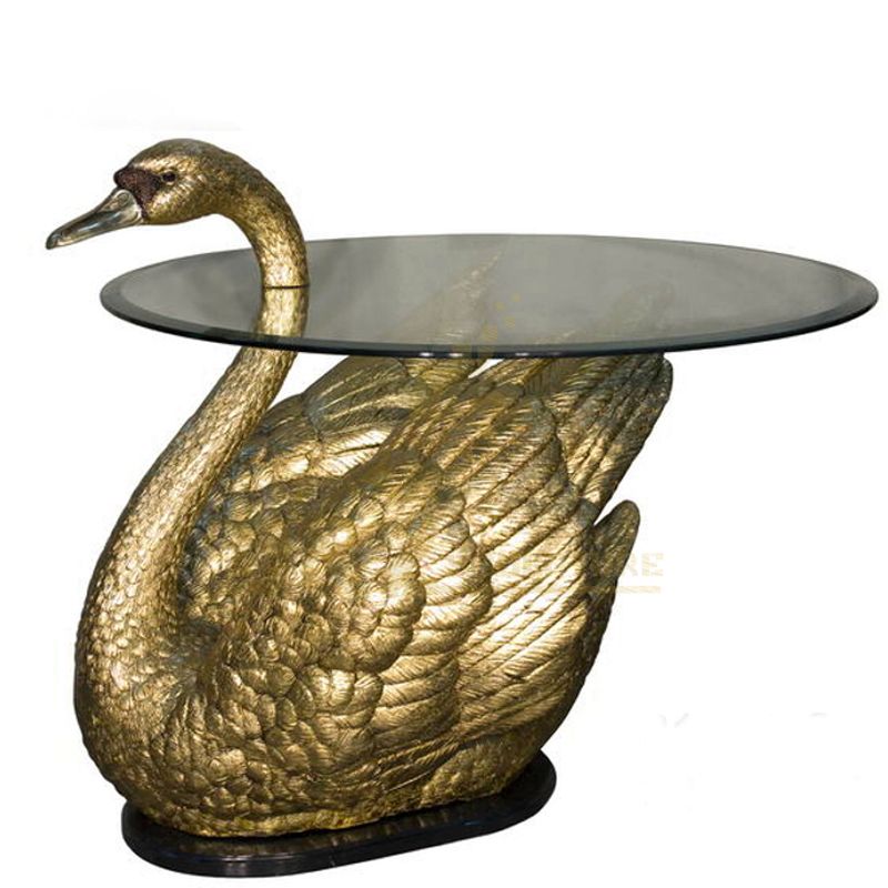 Good Quality And Price of Bronze Table Swan Sculpture