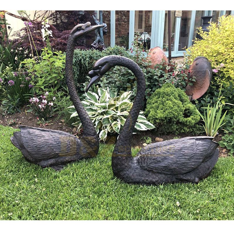 Modern Art Craft Decor Metal Swan Sculpture