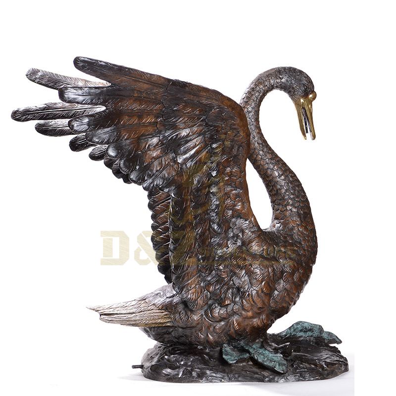 New Products Bronze Garden Statue Swan Sculpture