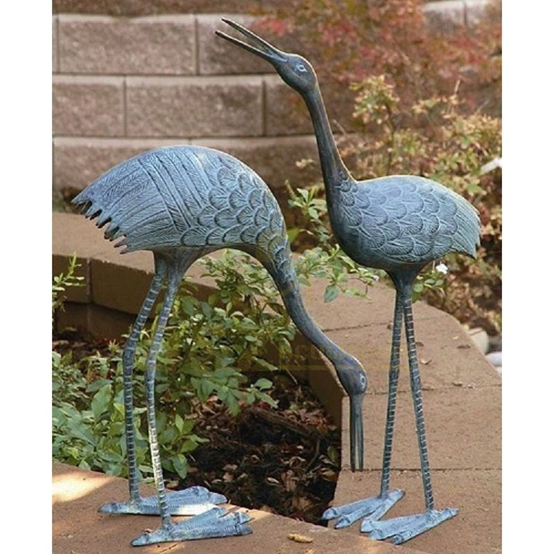 Bronze Crane Sculpture For Hotel Decoration