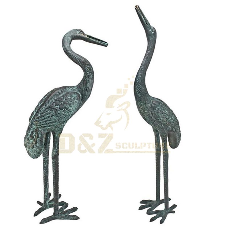 Professional Supplies Bronze Heron Crane Sculpture