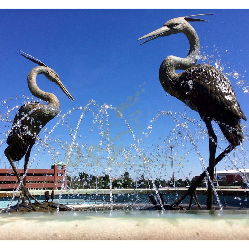 Factory Garden Sculpture Antique Bronze Crane Sculpture