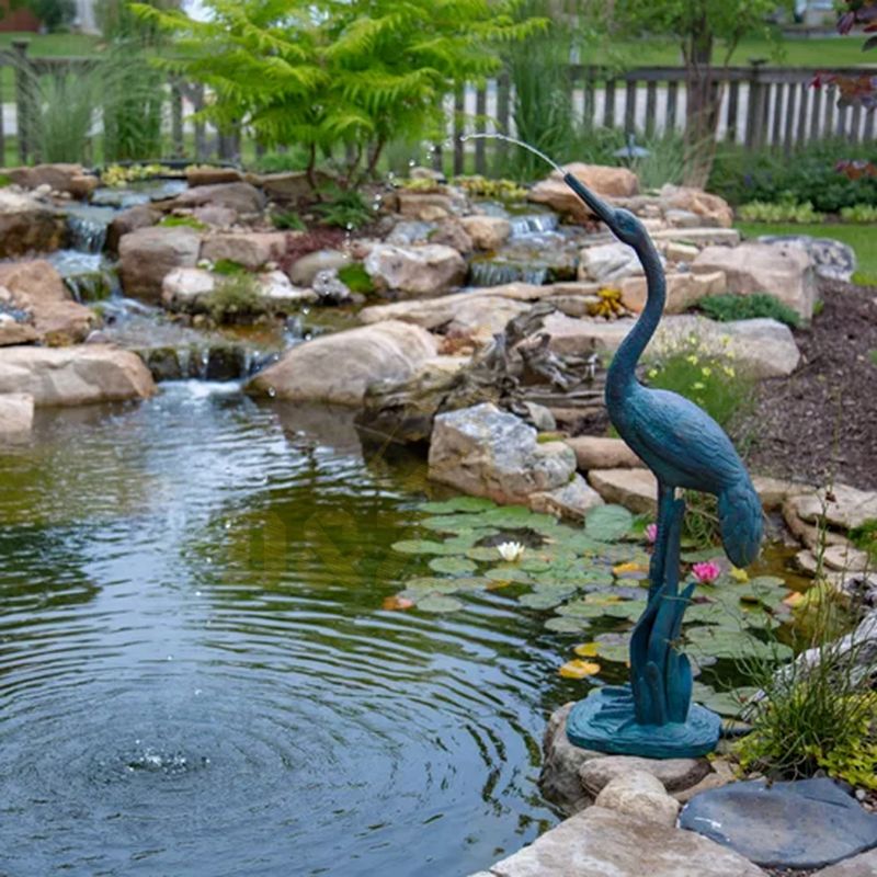 Outdoor Animal Sculpture Metal Bronze Turtles And Cranes Sculpture