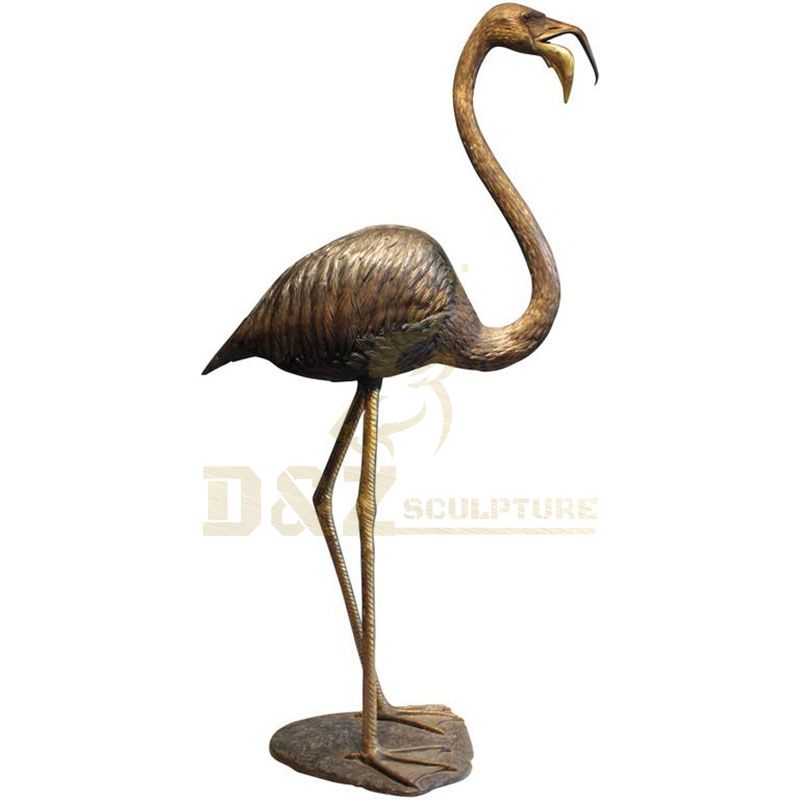 Outdoor Decoration Sculpture Metal Bronze Crane Statue