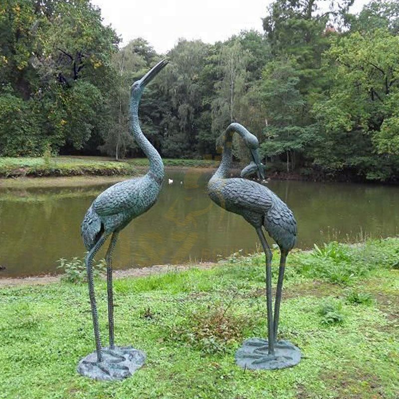 High Quality Bronze Crane Heron Sculpture