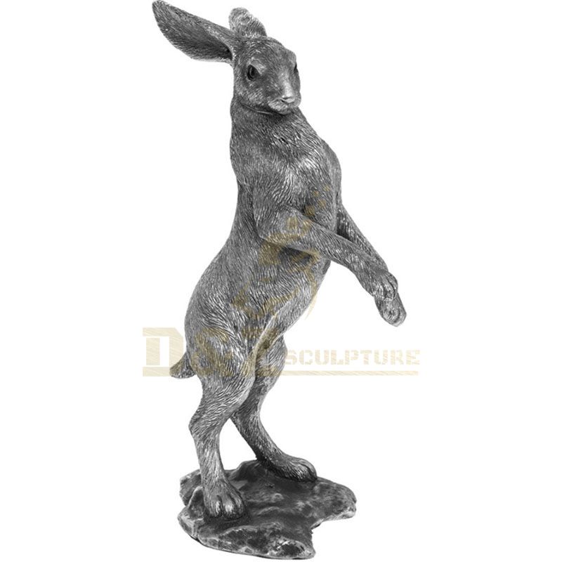 Small Outdoor Garden Life Size Rabbit Bronze Sculpture