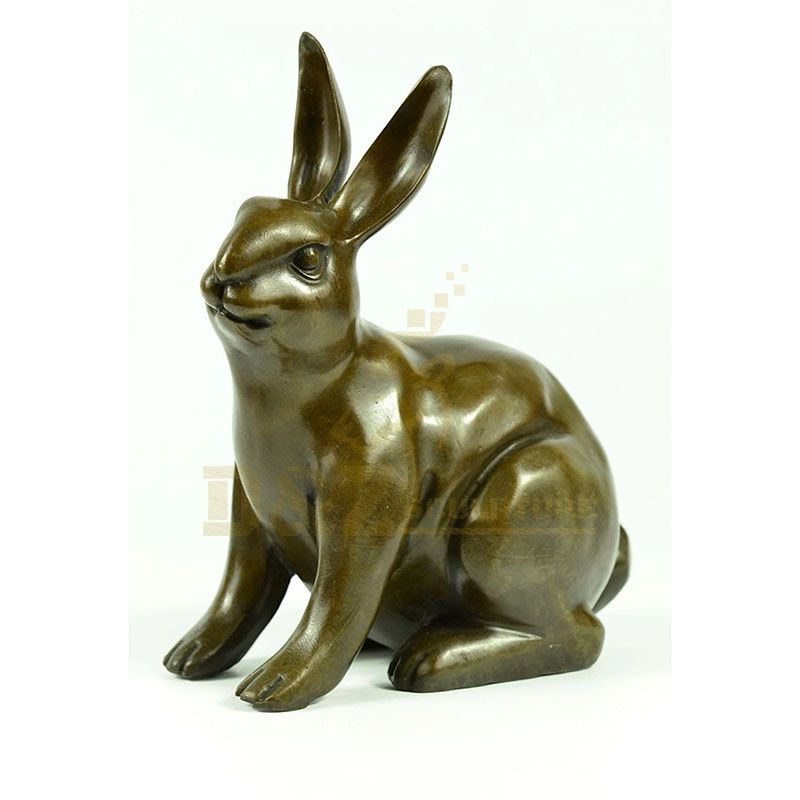 High Quality Home Decor Life Size Bronze Sculpture Brass Rabbit Statue