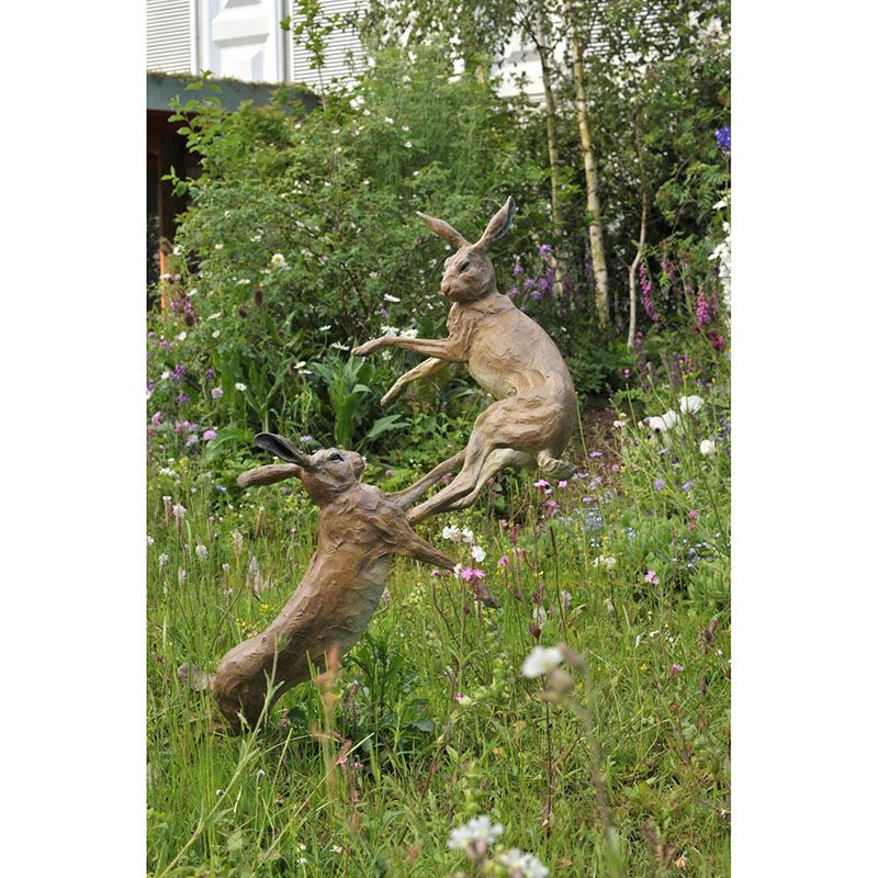 Popular Design Animal Statue Life Size Rabbit Bronze Sculpture