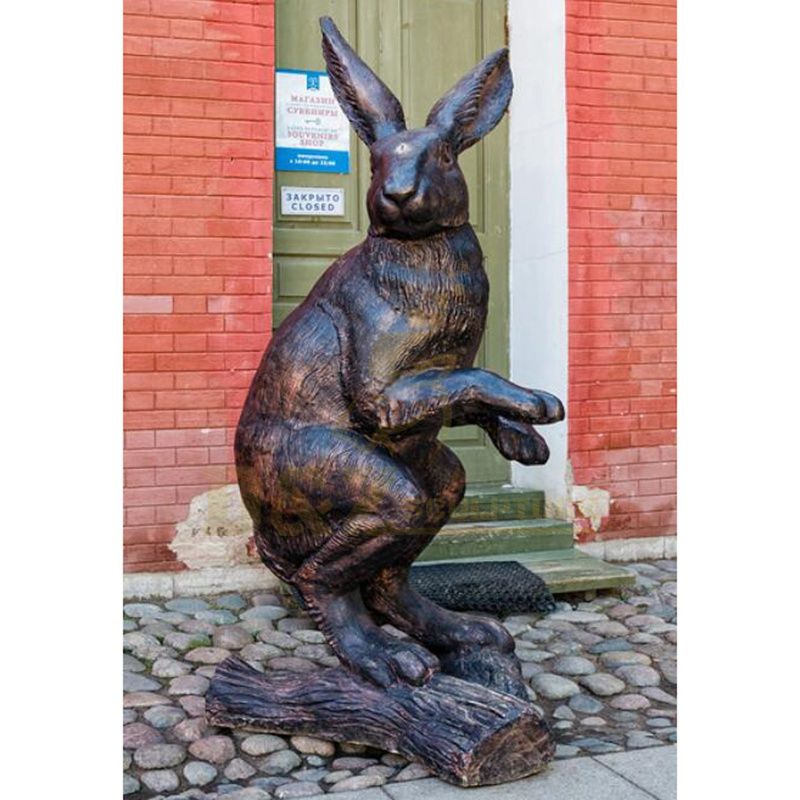 High Quality Garden Decorative Cast Bronze Large Rabbit Sculpture