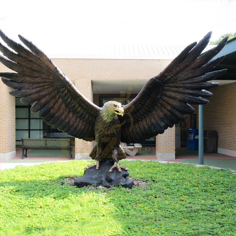 large bronze eagle sculptures