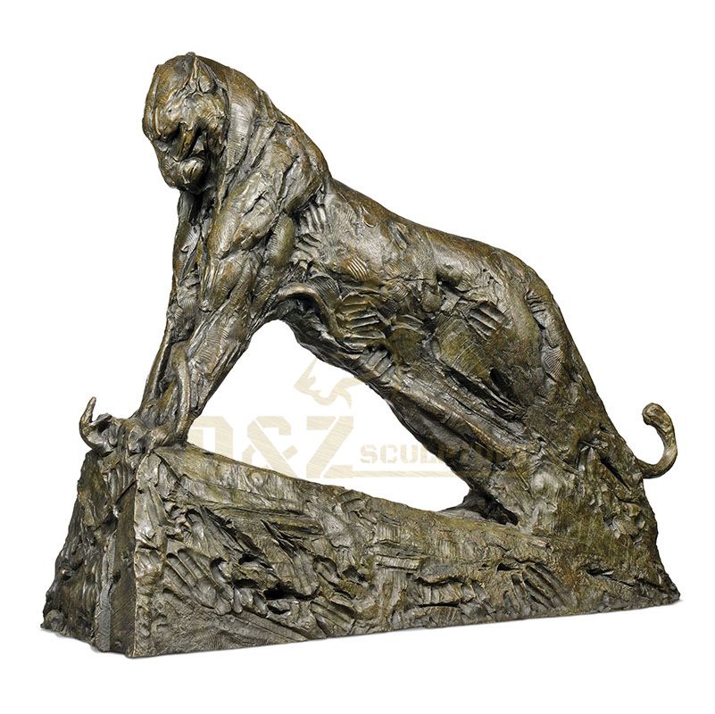 Life Size Bronze Leopard Sculpture