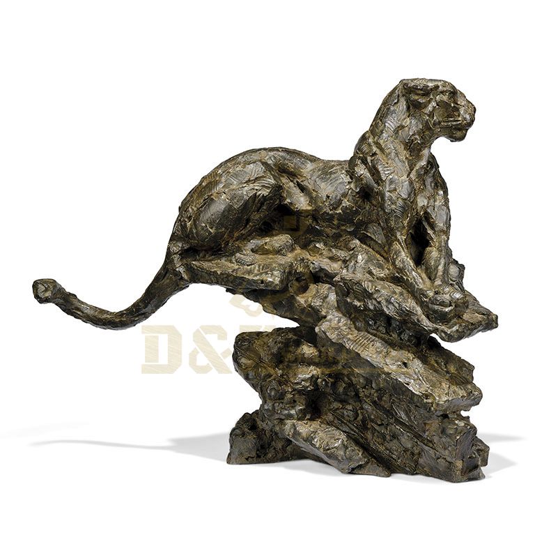 Life Size Outdoor Bronze Leopard Sculpture