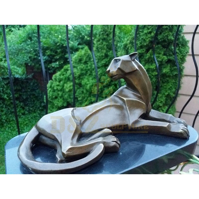 Hot Sale Sitting Customized Bronze Leopard Statue