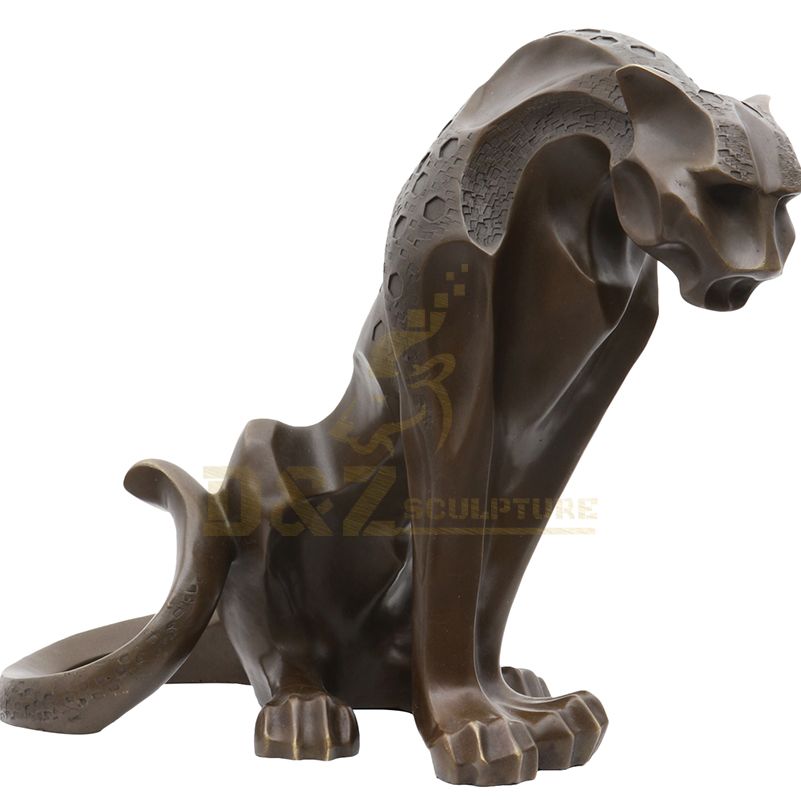 Indoor Decoration Bronze Leopard Statue For Sale