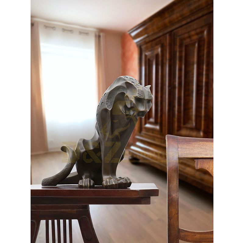 Indoor Home Decoration Bronze Leopard Sculpture