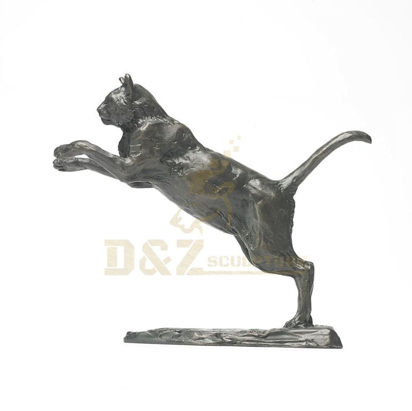 Custom Cast Brass Panther Statue Bronze Leopard Sculpture