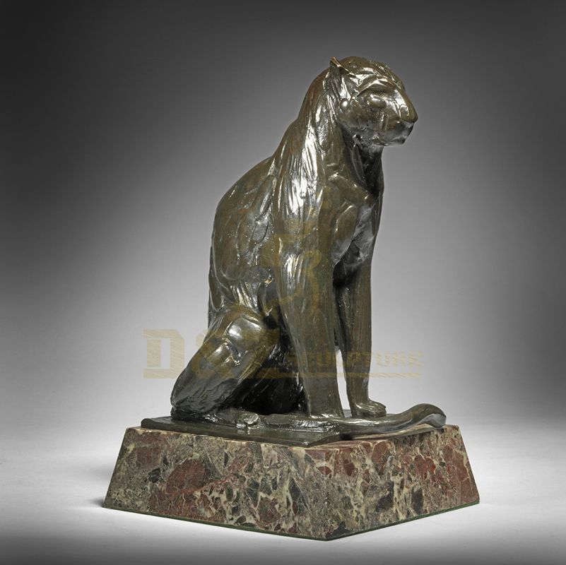 Garden Brass Animal Metal Panther Sculpture
