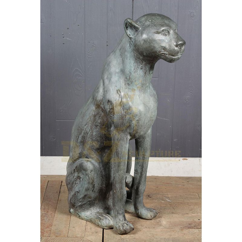 Outdoor Decoration Bronze Leopard Sculpture For Sale