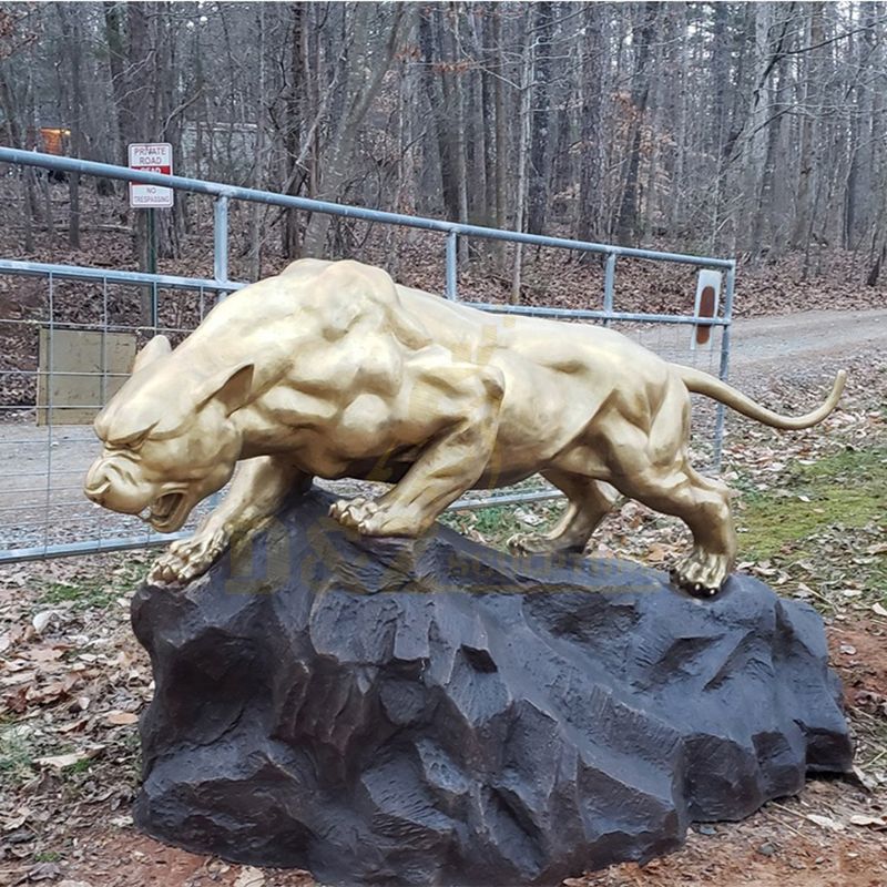 Life Size Bronze Outdoor Copper Leopard Statue For Sale