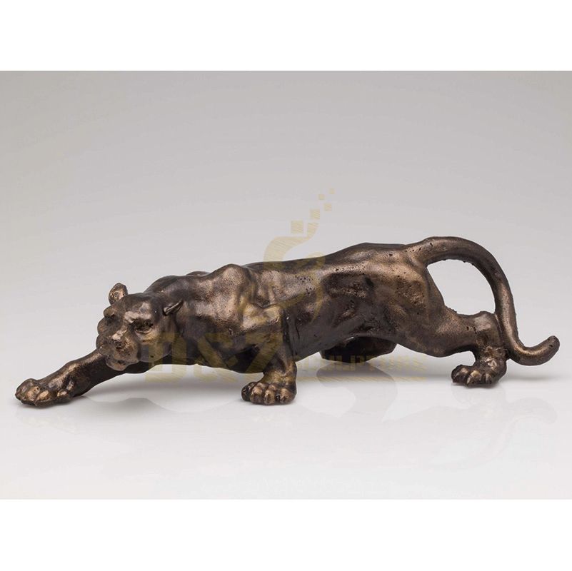 Life Size Abstract Bronze Leopard Seculpture