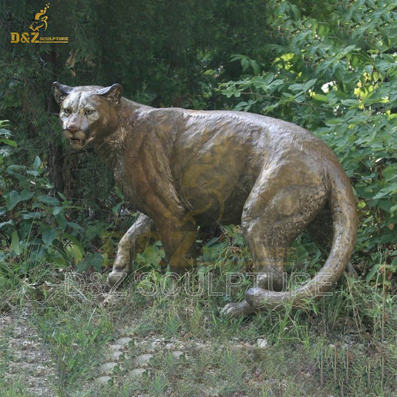 Factory Outdoor Home Garden Animal life size Bronze Tiger Statue