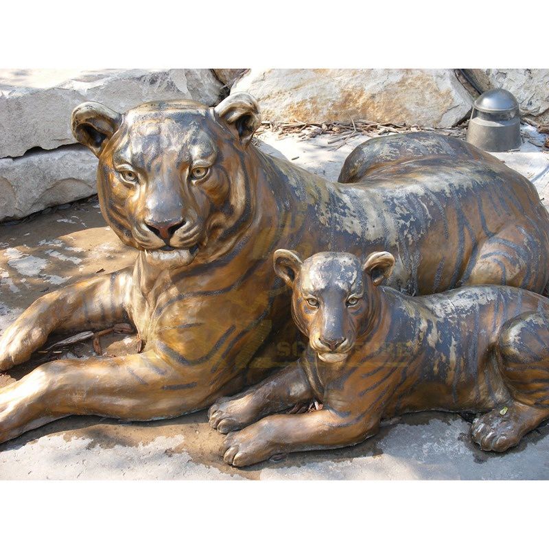 Life Size Cast Bronze Big Tiger Statue