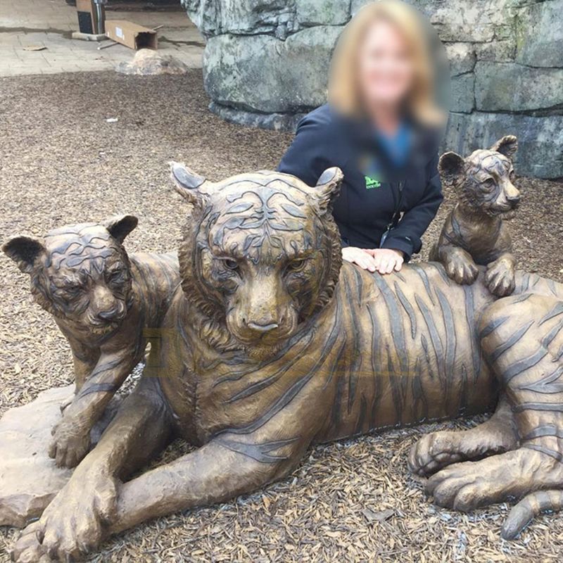 High quality metal antique bronze tiger animal statue